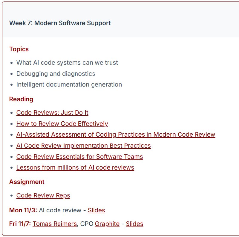 斯坦福新开设的一门教你如何利用LLM提高开发者的生产力的课程：现代软件开发者课程还在更新中，会逐步放出PPT等资料