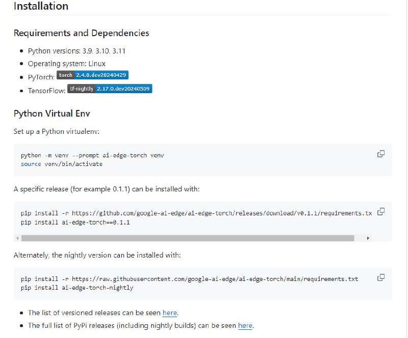 AI Edge Torch：支持PyTorch模型的Google AI Edge TFLite运行时，使模型能在Android、iOS和IoT设备上完全本地运行，提供广泛的CPU支持、初始GPU和NPU支持