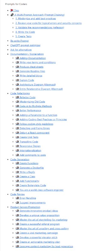 DEV ChatGPT Prompts：开发者ChatGPT提示集锦，帮助开发人员更好地使用ChatGPT来解决问题、进行代码优化和生成文档