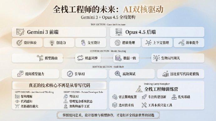 用Gemini 3做前端，Opus 4.5做后端，这就是全栈工程师的未来