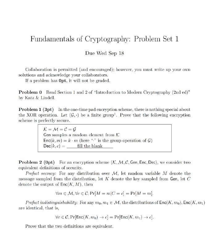 密码学基础北京大学前沿计算研究中心刘天任老师的课