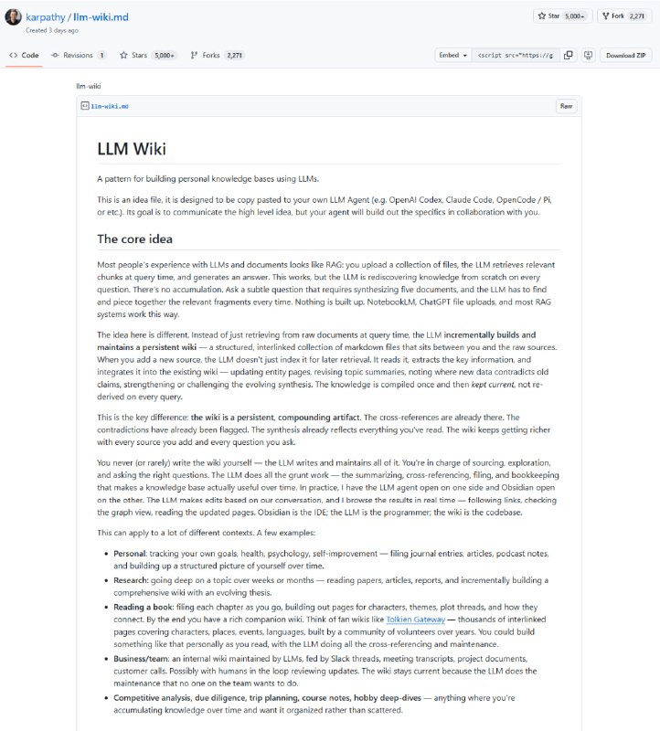继 @karpathy 大神后，YC 的 CEO @garrytan 也分享了自己的知识管理方法继 @karpathy 大神后，YC 的 CEO @garrytan 也分享了自己的知识管理方法