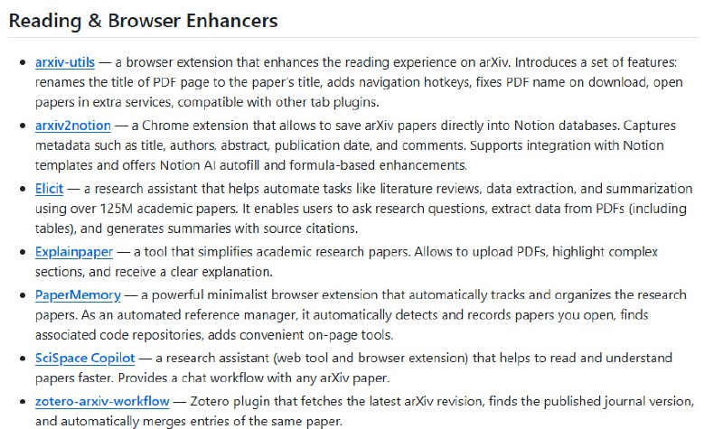awesome-arxiv：科研工作者的宝藏清单，一站式解决arXiv论文发现、阅读与研究工具需求