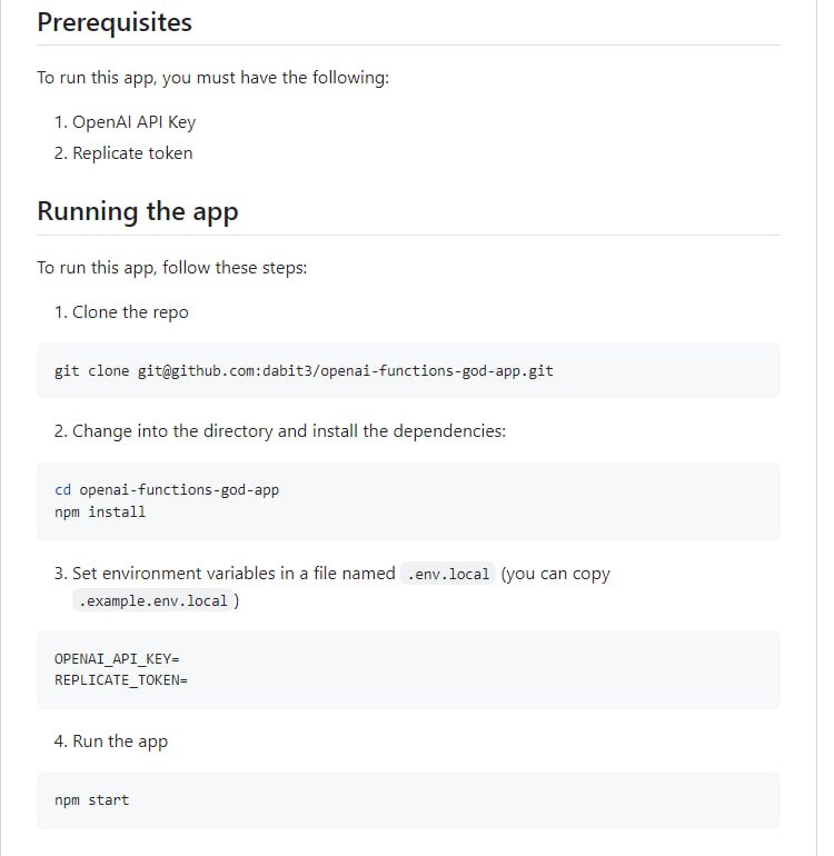 God app：这是一个实验项目，使用 OpenAI GPT 插件和复制将所有 AI API 合并为一个