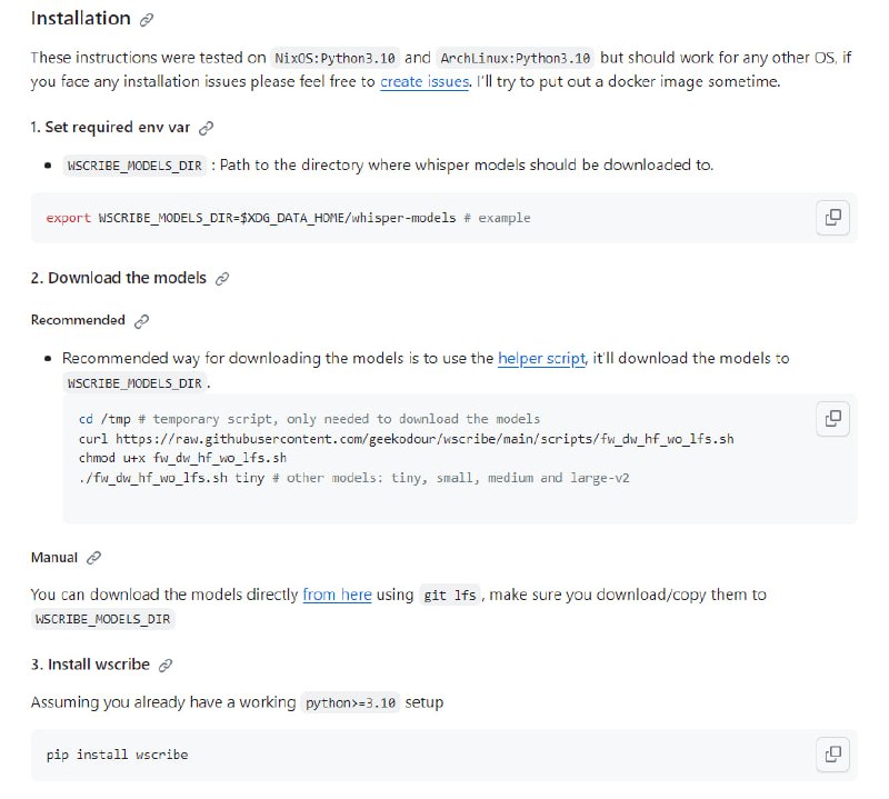开源语音到文字转换工具，whisper前端，提供了灵活的处理和后处理选项wscribe | #工具开源语音到文字转换工具，whisper前端，提供了灵活的处理和后处理选项wscribe | #工具