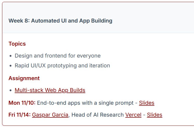 斯坦福新开设的一门教你如何利用LLM提高开发者的生产力的课程：现代软件开发者课程还在更新中，会逐步放出PPT等资料