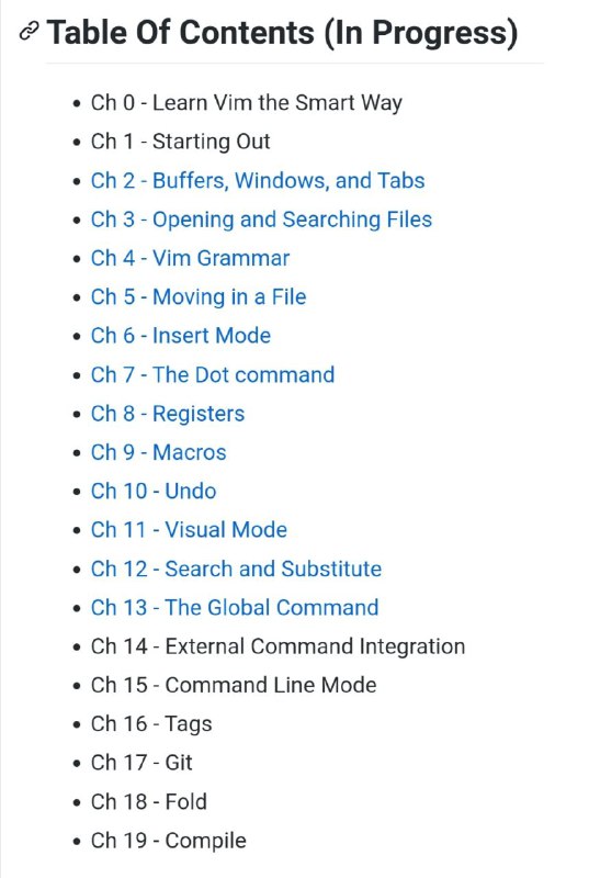 一本开源技术书籍：Learn-Vim从这本书中，你将学到 Vim 窗口、选项卡的管理，快速打开和搜索文件，插入模式、集成外部命令、常用语法等 Vim 相关使用技巧