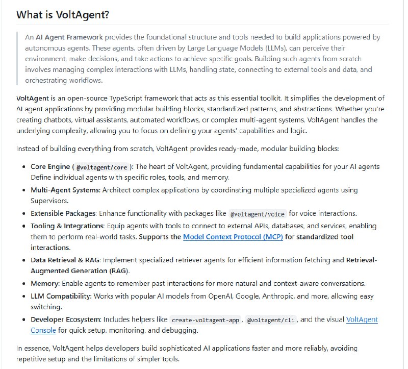 VoltAgent：开源TypeScript AI Agent框架，助力开发者快速构建和管理AI智能体