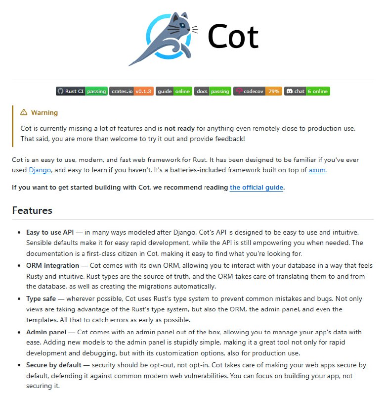 为懒惰开发者设计的Rust Web框架，让Web开发变得轻松又高效