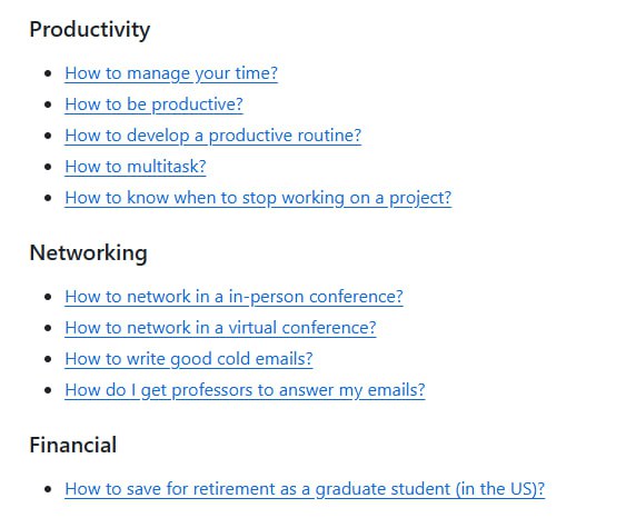 一份面向研究人员的技巧/问题合集一份面向研究人员的技巧/问题合集