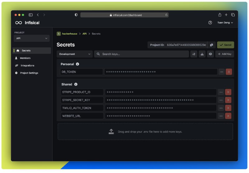一个开源的 E2EE 工具，可帮助团队在其开发工作流程和基础架构中管理和同步环境变量