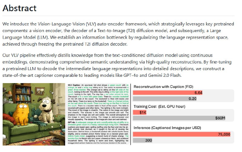 Vision-Language-Vision：开创性的视觉-语言-视觉自编码框架，让AI“看懂”图像并生成高质量描述