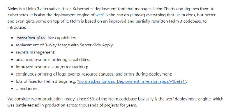 Nelm：Helm 3的替代品，为Kubernetes部署带来全新体验