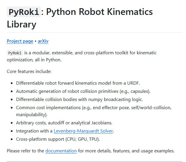 PyRoki：一个为机器人运动优化而生的Python工具包