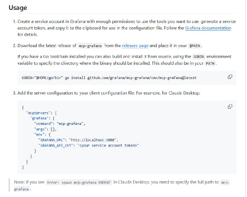 Grafana MCP server：为Grafana提供强大的上下文管理协议（MCP）服务器支持，轻松管理和查询监控数据支持多种数据源查询，包括Prometheus、Loki等；提供丰富的监控功能，如告警规则管理、联系点配置；与Grafana OnCall集成，方便运维团队协作Grafana MCP server：为Grafana提供强大的上下文管理协议（MCP）服务器支持，轻松管理和查询监控数据支持多种数据源查询，包括Prometheus、Loki等；提供丰富的监控功能，如告警规则管理、联系点配置；与Grafana OnCall集成，方便运维团队协作