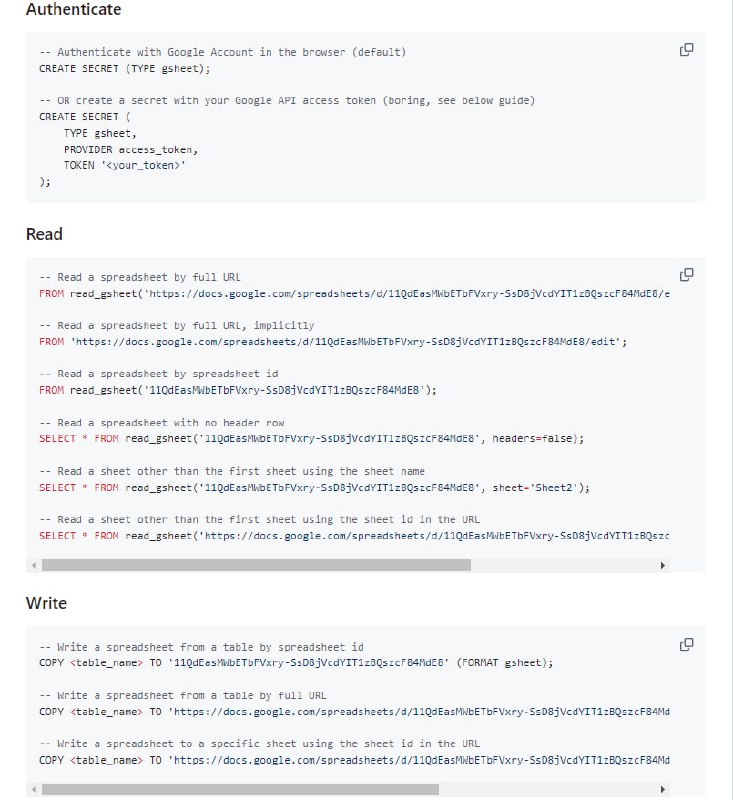 用于在DuckDB中直接通过SQL读写Google Sheets的扩展工具
