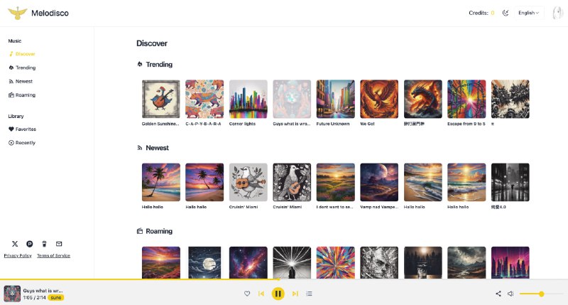 Melodisco - AI音乐播放器：提供个性化音乐体验，支持本地开发和多种部署方式，适用于音乐爱好者和开发者Melodisco - AI音乐播放器：提供个性化音乐体验，支持本地开发和多种部署方式，适用于音乐爱好者和开发者