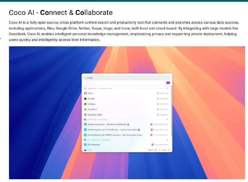 Coco AI App：一款集搜索、连接、协作于一体的个人AI助手应用