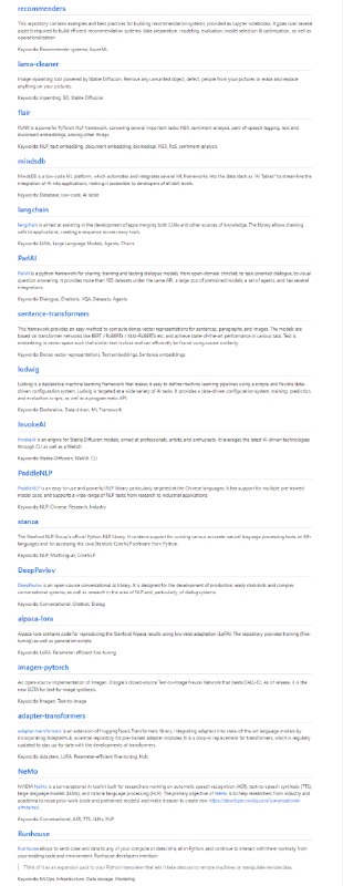 基于Hugging Face Transformers的项目精选集此页面列出了构建在 Transformers 之上的很棒的项目