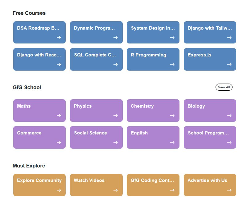 GeeksforGeeks：专注于算法和数据结构的教学，提供详尽的教程和资源