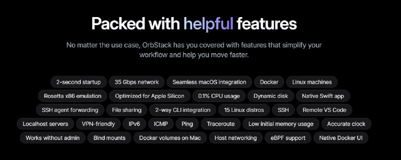 以快速、轻量、简单的方式，在macOS上运行Docker容器和Linux虚拟机，可以把它看作是一个超级WLS和Docker桌面的简单易用的替代品OrbStack | #工具 #替代品