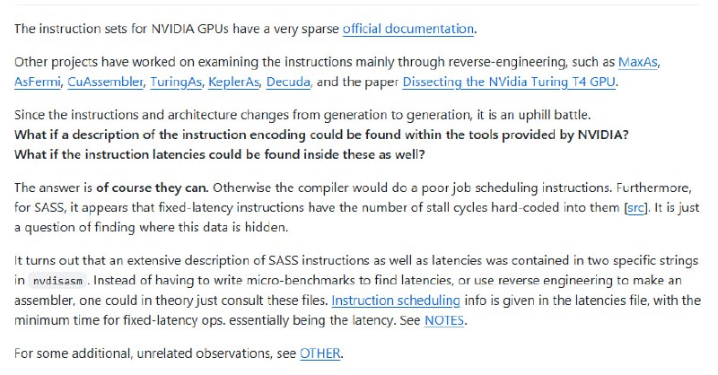 DocumentSASS：深入解析NVIDIA GPU的CUDA汇编语言（SASS）指令集
