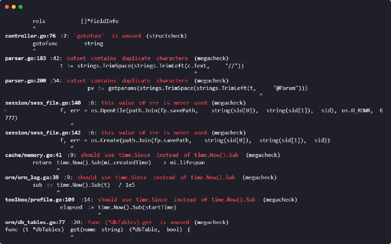 一个快速的Go linters运行器