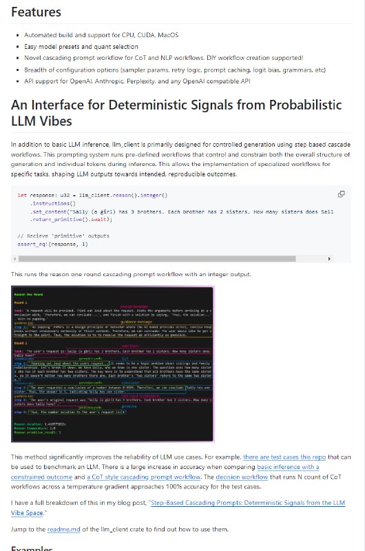 llm_client：一个用Rust开发的本地LLM接口工具，支持多平台(Mac/Windows/Linux)的CPU和GPU运行