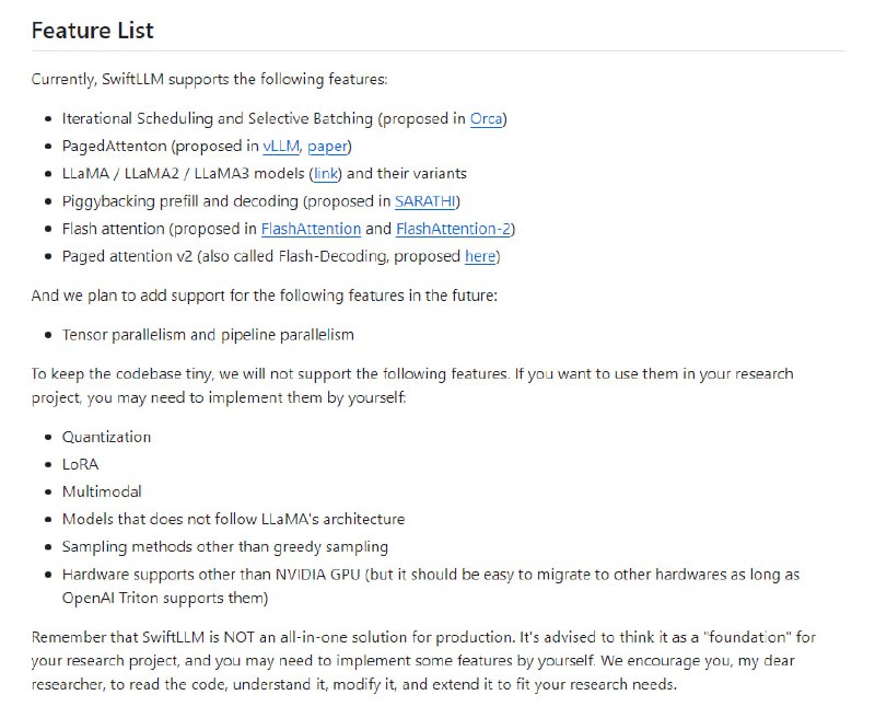 SwiftLLM：面向研究目的的轻量大型语言模型推理系统，以仅2k行代码实现与vLLM相当的性能，专为研究而设计