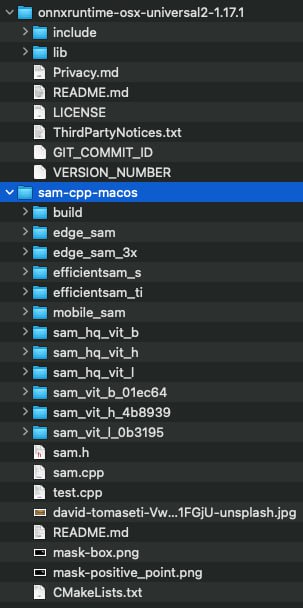 sam-cpp-macos：macOS下的SAM分割模块的C++封装sam-cpp-macos：macOS下的SAM分割模块的C++封装