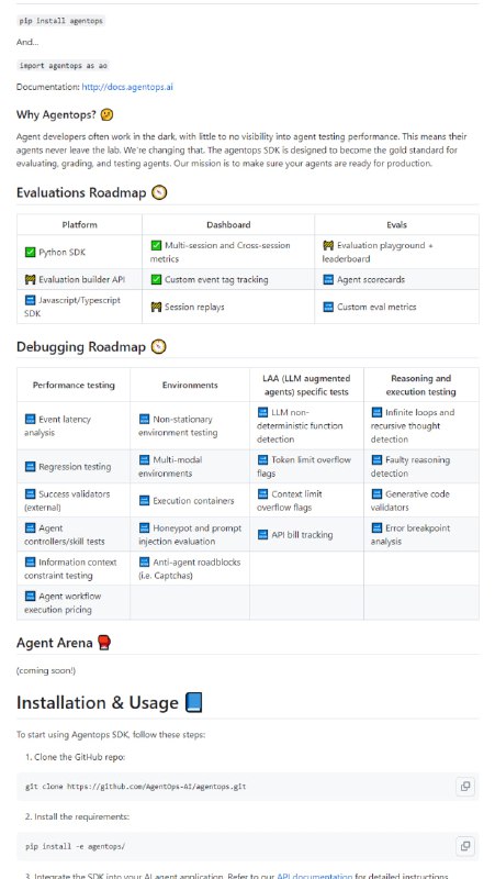 agentops：用于评估和开发强大且可靠的 AI 智能体的工具包，通过评估、可观察性和重放分析来构建下一代智能体