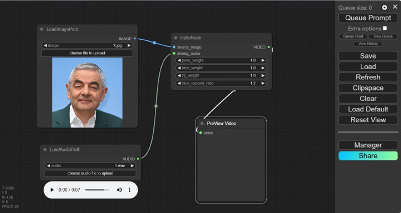 基于ComfyUI的自定义节点工具，提供视频编辑和社交媒体内容管理功能，支持自动下载权重文件，简化视频编辑和发布流程ComfyUI-Hallo | #工具