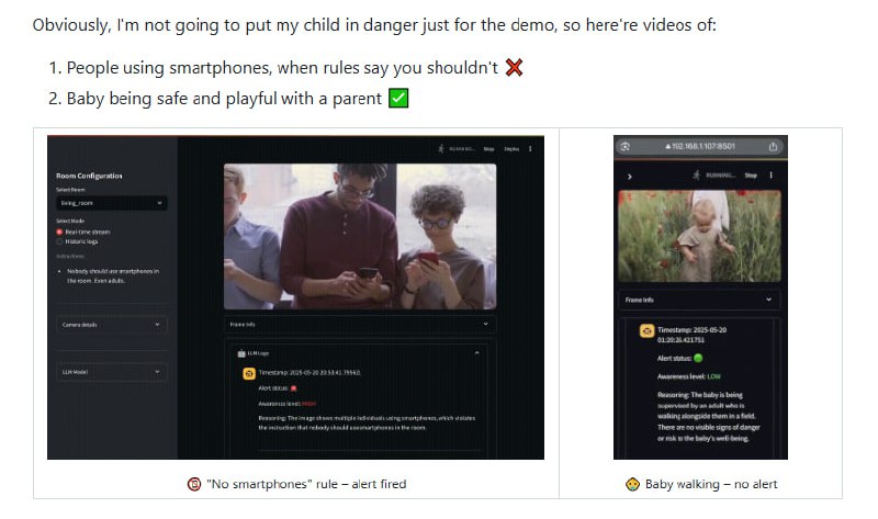 AI Baby Monitor：一款基于本地视频和LLM的智能婴儿监控系统，用技术守护宝宝的安全