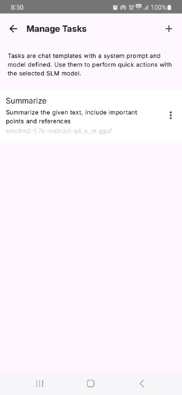 SmolChat-Android：一款在安卓设备上本地运行小型语言模型的应用，让用户能够与智能模型进行互动，无需联网即可享受个性化对话体验SmolChat-Android：一款在安卓设备上本地运行小型语言模型的应用，让用户能够与智能模型进行互动，无需联网即可享受个性化对话体验