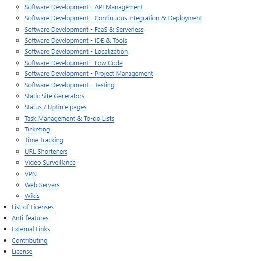 一份整理了可部署到个人服务器上的实用工具集合：Awesome-Selfhosted