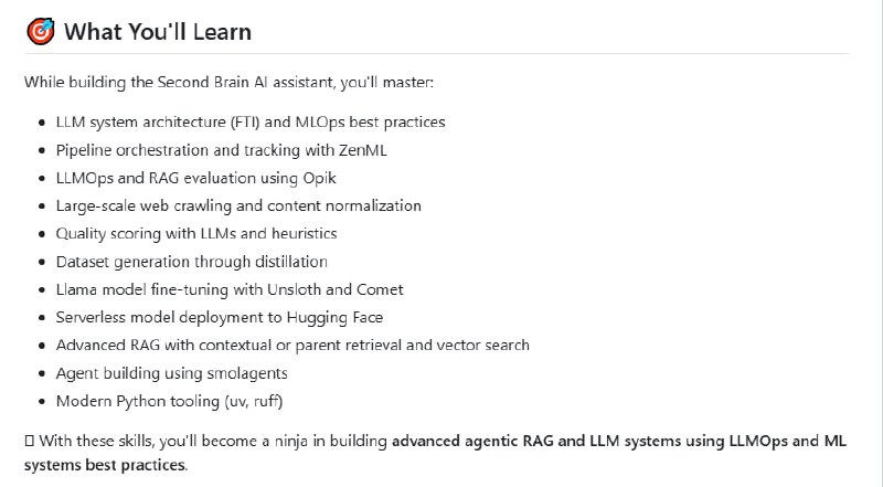 Second Brain AI Assistant Course：帮你打造专属的“第二大脑”AI助手，让知识管理与智能检索变得轻而易举