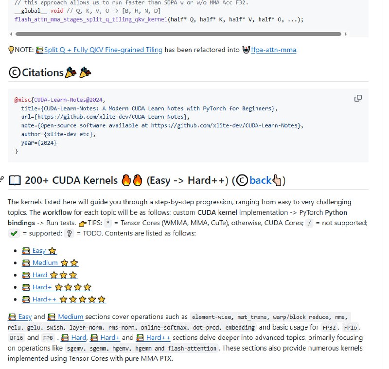 CUDA-Learn-Notes：为初学者和开发者提供全面的CUDA学习资源