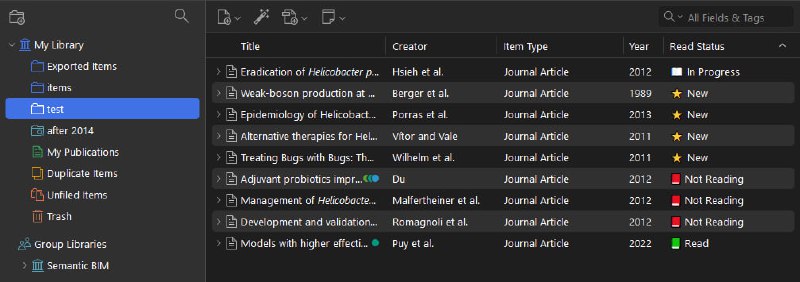 Zotero阅读列表插件：帮助用户在Zotero文献管理工具中追踪文献阅读状态，支持设置多种阅读状态，提高文献管理效率Zotero Reading List | #插件Zotero阅读列表插件：帮助用户在Zotero文献管理工具中追踪文献阅读状态，支持设置多种阅读状态，提高文献管理效率Zotero Reading List | #插件