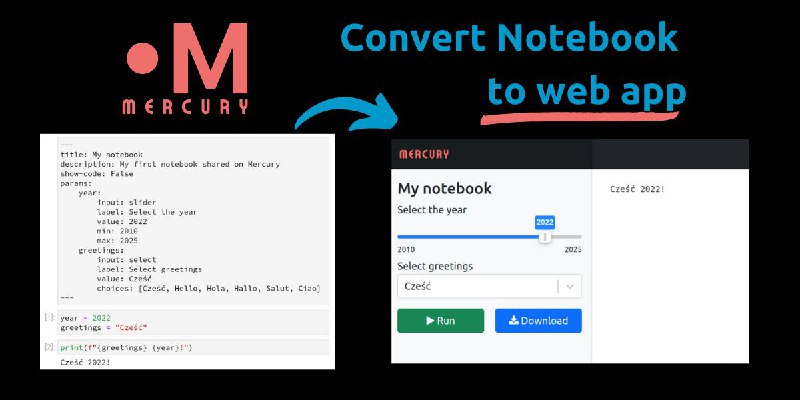 Mercury – 通过添加 YAML 标头将 Jupyter Notebook 发布为 Web 应用程序Mercury – 通过添加 YAML 标头将 Jupyter Notebook 发布为 Web 应用程序