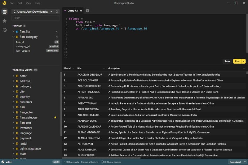 GitHub 上的一款跨平台的开源 #SQL 客户端：Beekeeper Studio支持 Windows、Linux、macOS 等主流操作系统，拥有语法高亮、多任务执行、排序过滤数据、丰富的快捷键、查询历史记录等功能