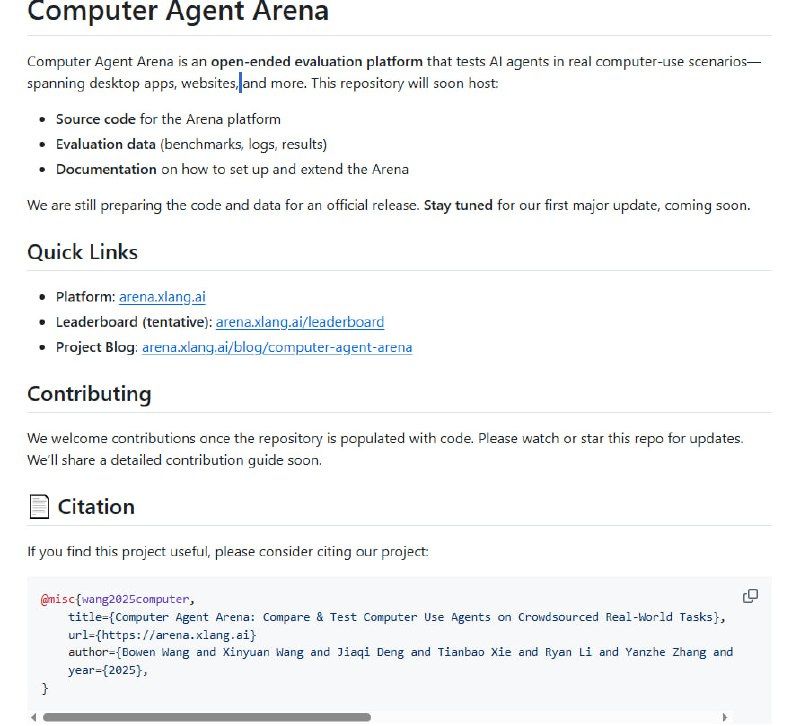 Computer Agent Arena：一个开放式的AI Agent评测平台，能够在真实桌面应用和网页环境中测试AI Agent的表现