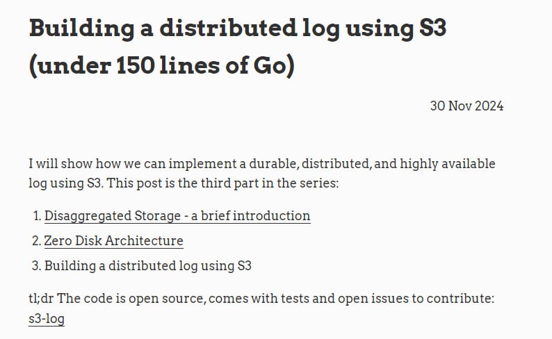 s3-log：一个基于S3构建的分布式、持久化、高可用的日志系统
