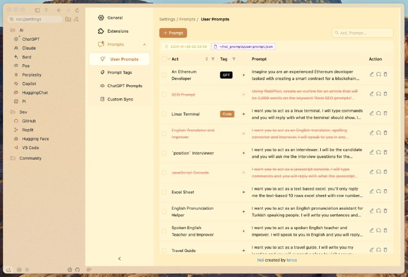 一款开源高颜值 AI 客户端： Noi