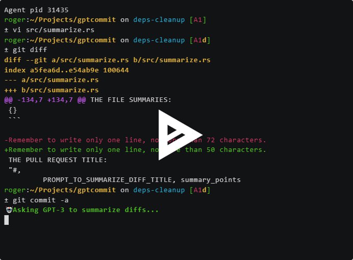 gptcommit：用于使用 GPT-3 编写提交消息的 git prepare-commit-msg 挂钩