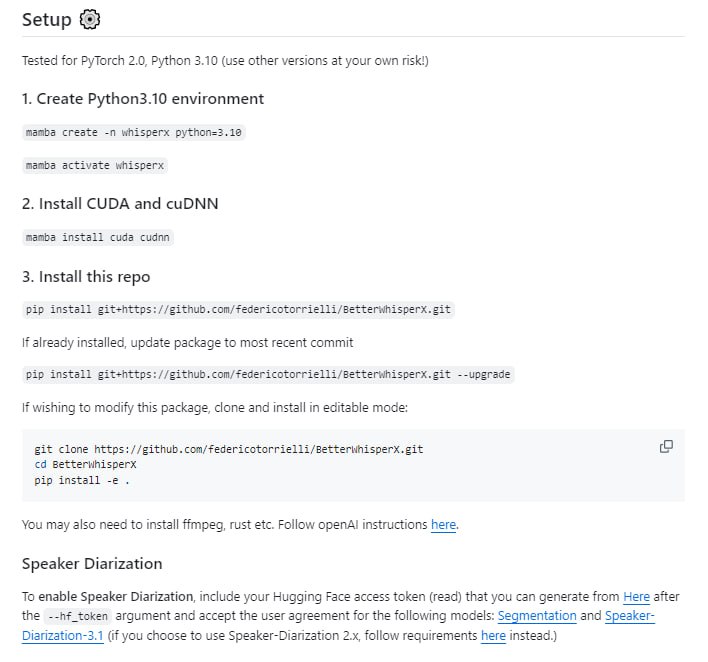 自动语音识别工具WhisperX改进版，提供单词级别的时间戳和说话人识别，让语音转文字更精准、高效BetterWhisperX | #工具自动语音识别工具WhisperX改进版，提供单词级别的时间戳和说话人识别，让语音转文字更精准、高效BetterWhisperX | #工具