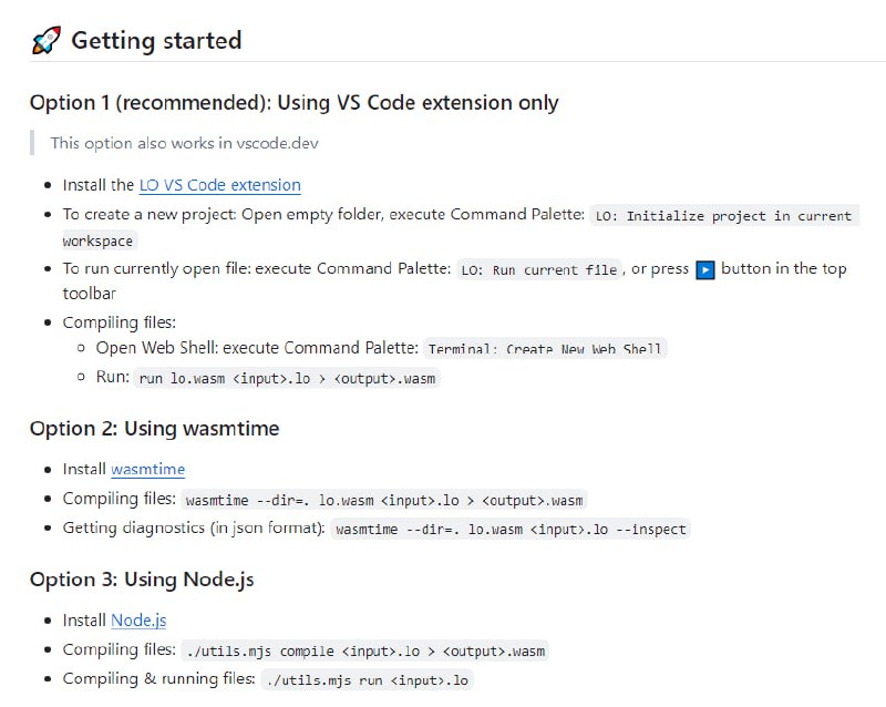 LO：面向WebAssembly的极简编程语言，旨在尽可能简化语言和编译器，易于理解和使用