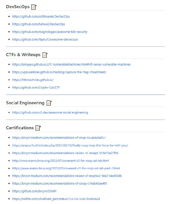 实用网络安全资源研究笔记这个存储库包含了作者所有的渗透测试学习笔记，渗透测试工具，脚本，技术，技巧，还有很多从网上找到的有用的脚本