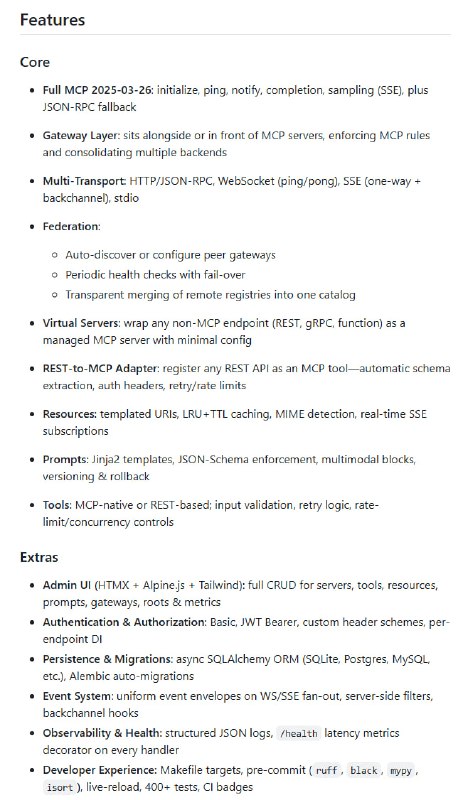 mcp-context-forge：为企业级AI应用提供强大的Model Context Protocol (MCP) 网关解决方案