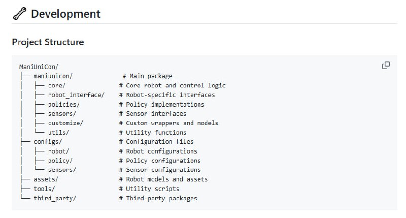 ManiUniCon：一站式机器人操作控制框架，针对多机器人臂与多传感器环境设计，实现高频实时控制与灵活算法部署
