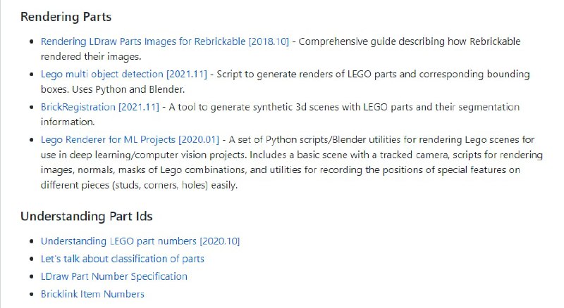 专用于乐高积木的机器学习应用程序的精选资源列表 | GitHub专用于乐高积木的机器学习应用程序的精选资源列表 | GitHub